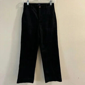 NWT J. Crew Factory Women's Petites Wide Leg Chino Pants- SZ P00- Color: Black